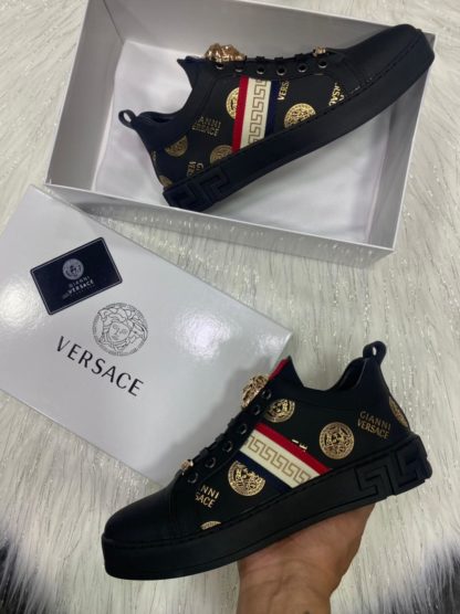 tenis versace negros hombre