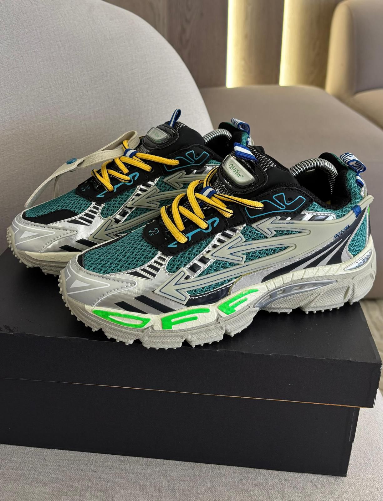 Off-White Virgil Abloh mayorista replica triple AAA al 92 por ciento del original signature zip-tie naranja quotation marks Helvetica autentica