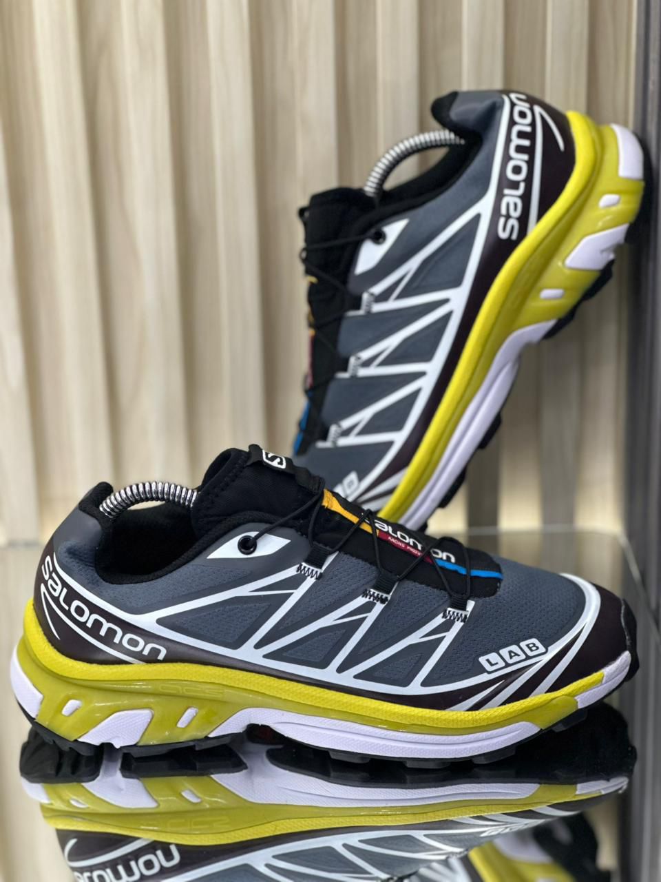Tenis para senderismo Salomon XT-6 amarillo y negro edición LAB al por mayor Colombia triple AAA
