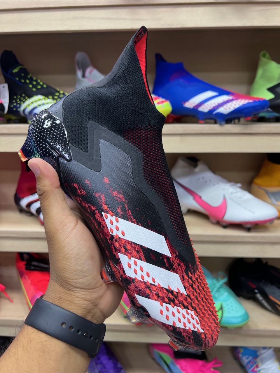 Guayos Adidas Predator negro y rojo al por mayor Colombia triple AAA