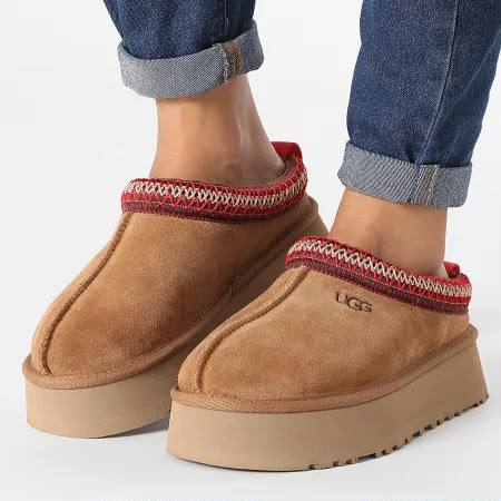 UGG Tazz chestnut al por mayor Colombia 2026 vista lateral pantufla plataforma comfort triple AAA